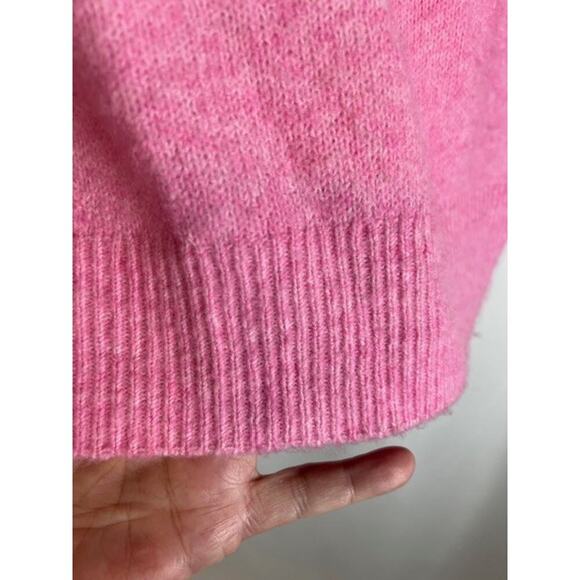 Vero Moda Womens Leaf Pink V-Neck Knit Long Sleeve Pullover Sweater S - Picture 6 of 8